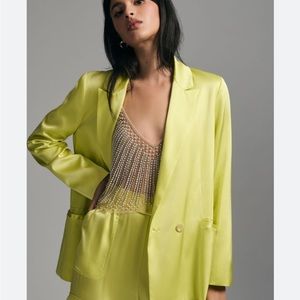 Anthropologie Hutch Satin Blazer NWT